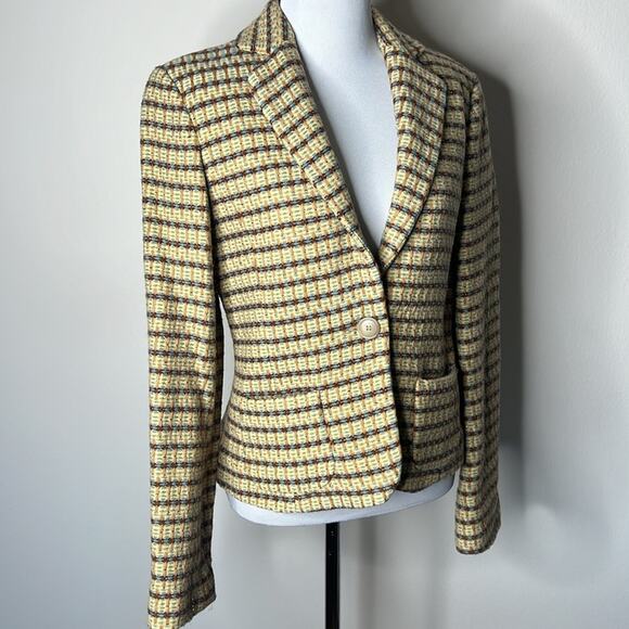 Barney’s New York Vintage Cream Tweed Blazer - Picture 2 of 8